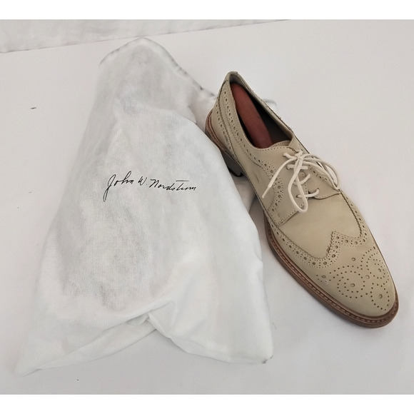 John W. Nordstrom Lucas Dress Shoes Men\'s Size 9M Sand Suede w/ Dust Bag #W4334 main image 10